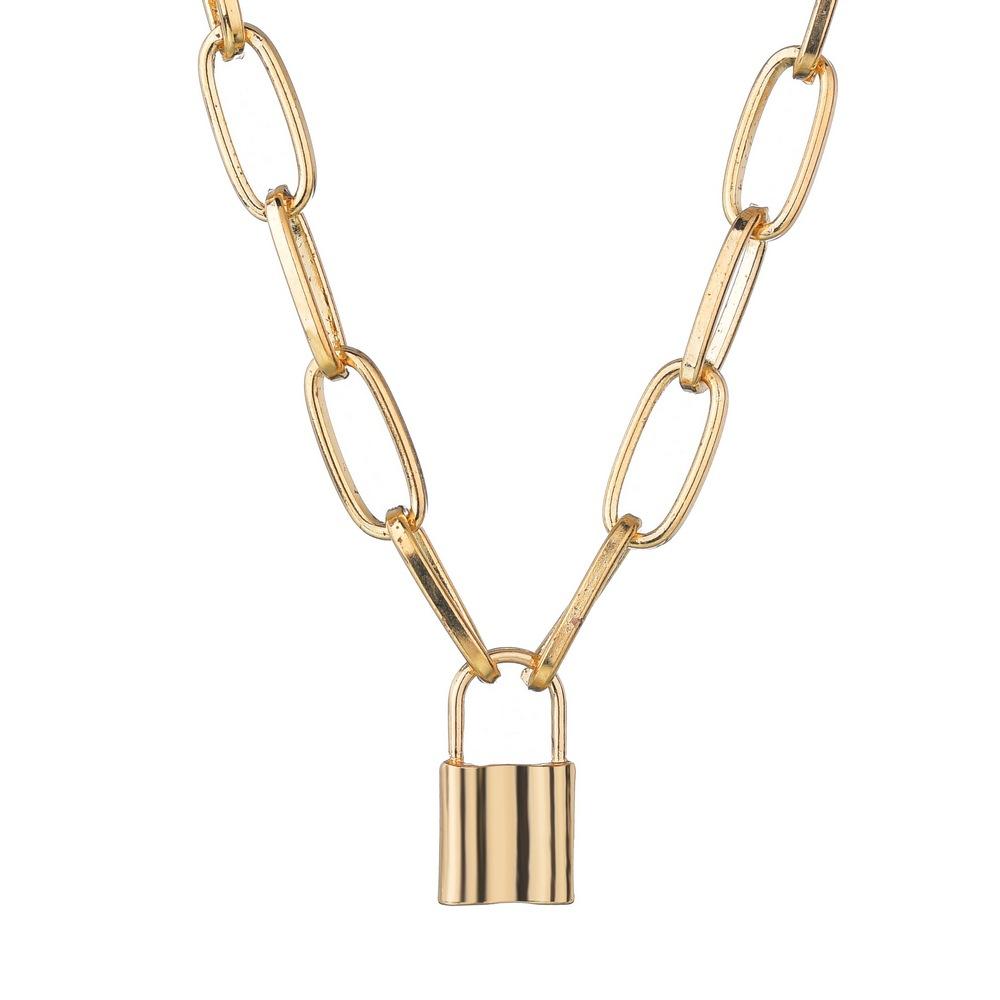 Jewelry Simple Punk Lock Pendant Necklace Fashion Personality Ladies Necklace