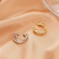 Retro gold geometric ear clip female ins simple fashion niche design no ear piercing ear bone clip earrings