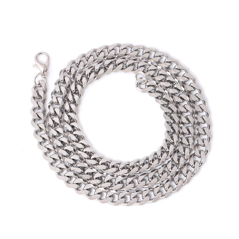 Fashionable six-sided grinding necklace hipster simple fashion titanium steel necklace jewelry