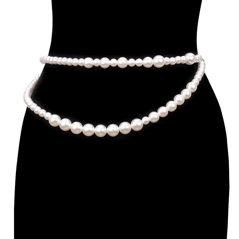 Jewelry Pearl Pendant Decoration Chain Corset Metal Waist Chain Sexy Body Waist Chain