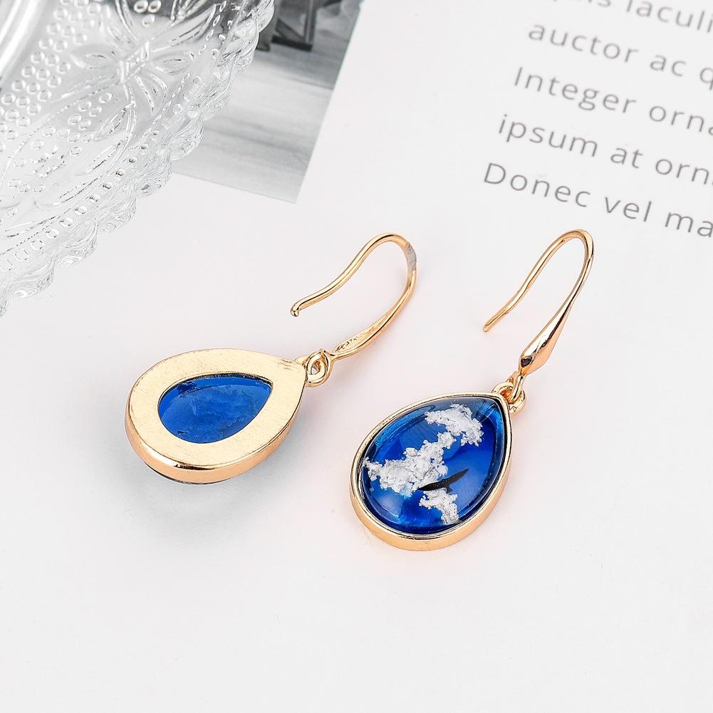 Fashion Ear Jewelry ETSY Blue Sky White Cloud Eagle Earrings Drop Shaped Earrings