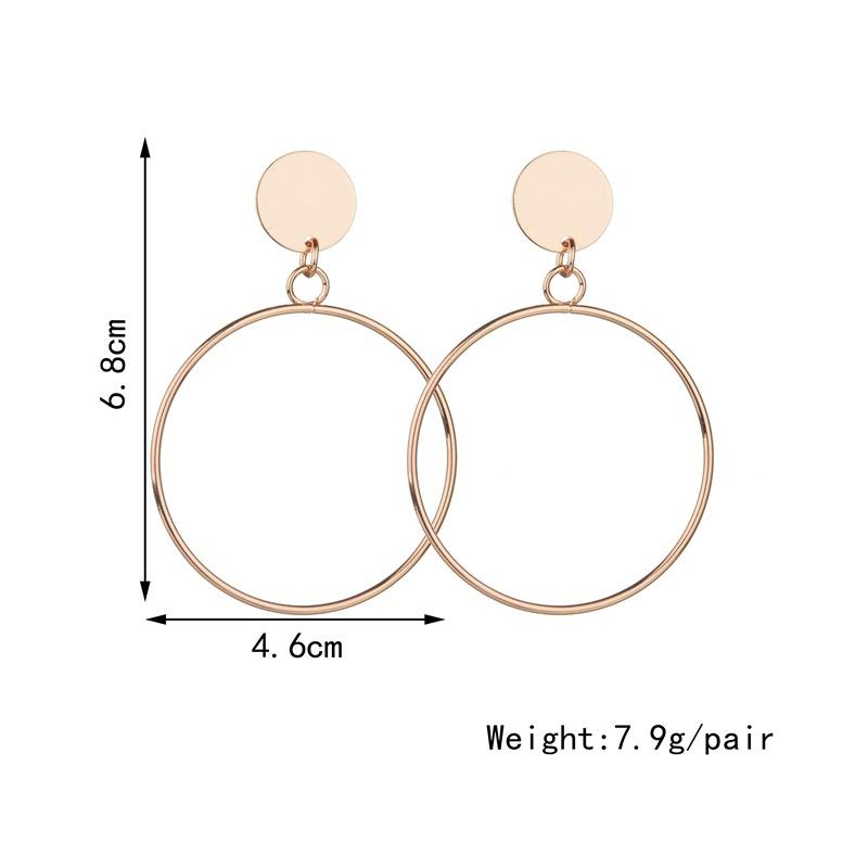 Fashion version of the same style simple and generous personality large circle long earrings earrings earrings earrings