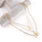 Decorated with multi-layered ring pendant necklace female ins cold beauty head pendant clavicle chain