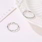 Hand Decoration Sea Wave Pattern Opening Adjustable Index Finger Ring Simple and Versatile Two-piece Ring Set