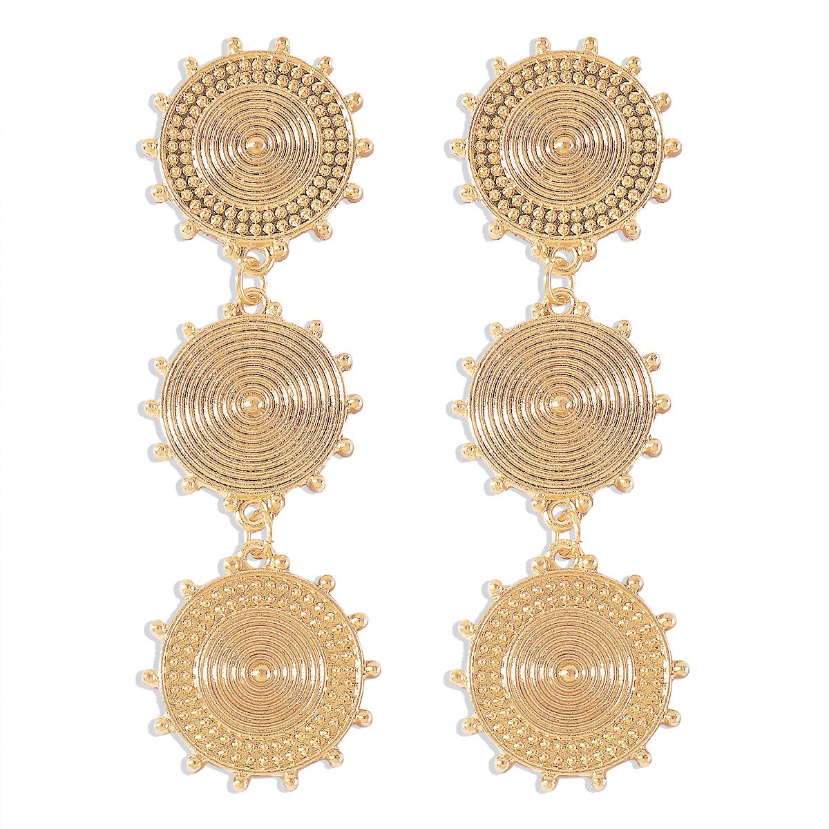 E1922 Long Personality Earrings Circle Fashion Simple Retro Earrings Thread Modern Earrings Women