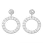 E1818 Retro Circle Exaggerated Earrings Rhinestone Temperament Hollow Earrings Simple Geometric Metal Earrings