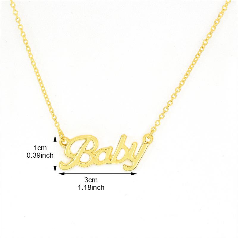 19 years of explosive baby necklace baby necklace handmade letter pendant accessories