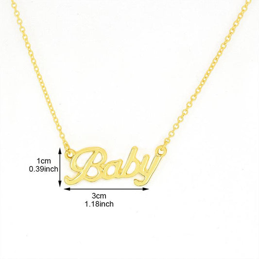 19 years of explosive baby necklace baby necklace handmade letter pendant accessories
