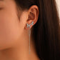 Ins cold asymmetric butterfly earrings Dongdaemun micro-inlaid zircon tassel earrings fashion earrings
