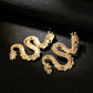 Kendou with the same dark Chinese dragon carving shape earrings earrings hip-hop ins dragon ear jewelry