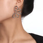 1499 Simple Fashion Earrings Hollow Flowers Symmetrical Geometric Earrings Alloy Niche Cold Earrings