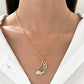 Ins hollow butterfly necklace female retro fashion temperament diamond-studded butterfly collarbone chain butterfly dancing necklace
