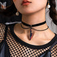 Jewelry personality dark bloody sharp knife pendant necklace female Halloween funny choker necklace