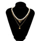 Jewelry Simple Temperament Imitation Pearl Star Pendant Necklace Personality OT Buckle Metal Chain Necklace