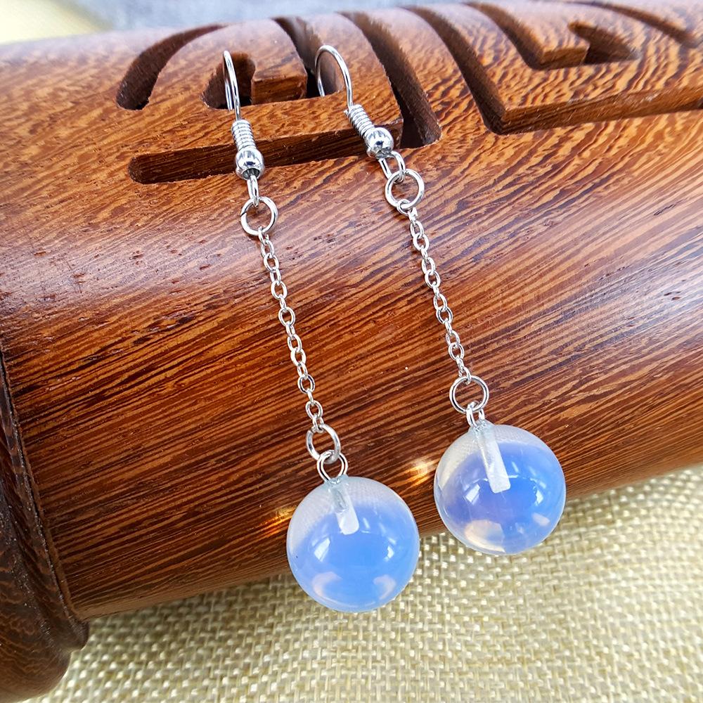 Street stall long earrings earhook street stall earrings alloy natural stone earrings Sansheng Sansei economical and affordable