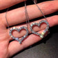 Fashion Simple Ladies Heart Shape Diamond Pendant Necklace Jewelry