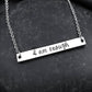 Explosive jewelry IamEnough I am fed up with good friends couple necklace