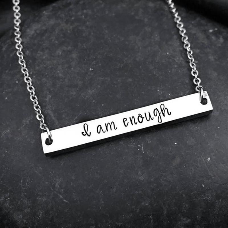 Explosive jewelry IamEnough I am fed up with good friends couple necklace