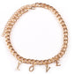 Jewelry Metal Thick Chain Necklace Niche Design Fashion Light Luxury Letter Clavicle Chain