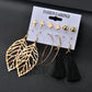 Accessories Pop Leaf Cross Stud Earrings Set Bohemia Tassel Earrings Women