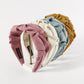 F534 French retro pleated wide-brimmed simple hair hoop female pure color fragrance elegant girl heart personality head hoop