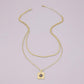 N838 fashion cold texture alloy necklace female simple trend hair geometric letter collarbone chain