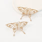 E1895 Personality Hollow Sweet Butterfly Earrings Niche Metal Cold Creative Geometric Earrings Women