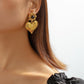 E11131 French retro palace pearl flower earrings baroque niche symbol simple love earrings