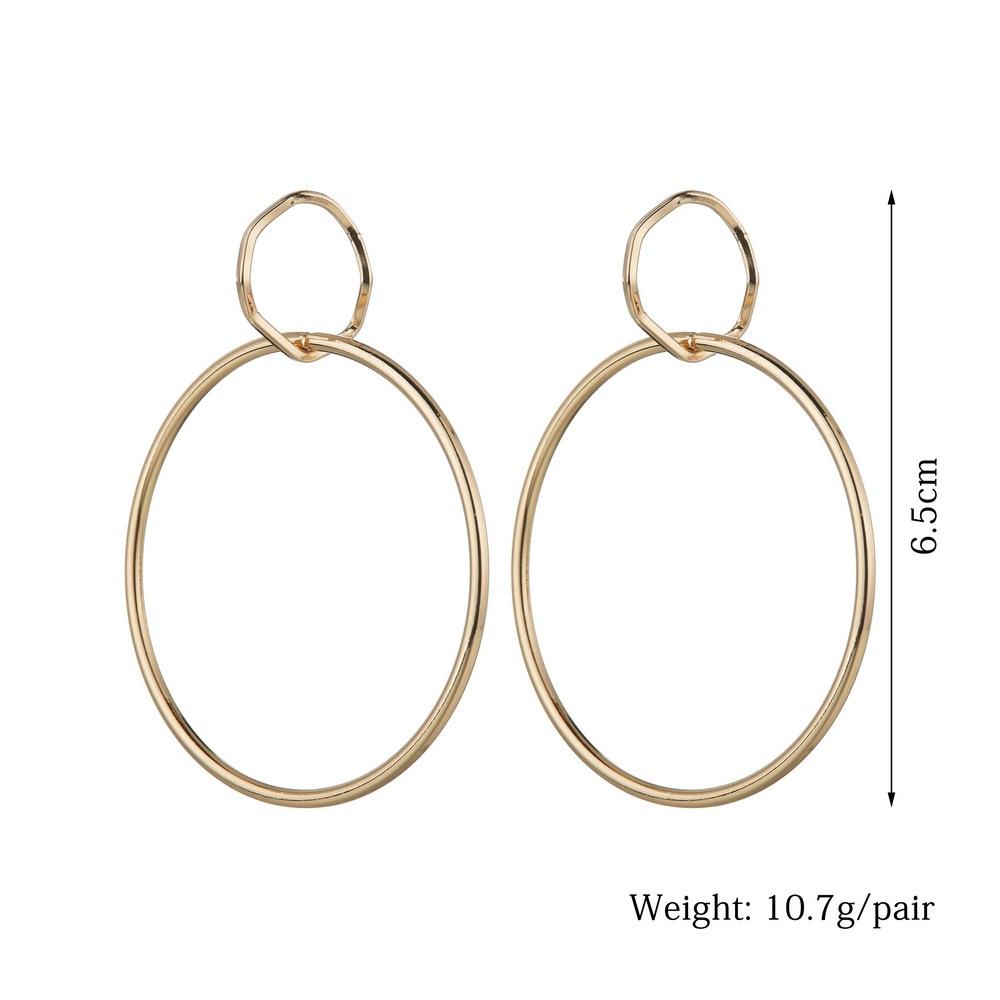 Accessories Fashion Geometric Earrings Night Exaggerated Hoop Earrings