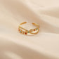 ins personality simple little princess candy color stainless steel opening adjustable color dot cross ring female