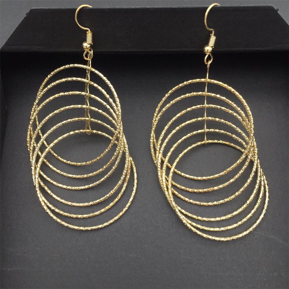 Atmospheric thin face multi-layer ring cross earrings popular earrings night party