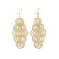 Long Metal Disc Gear Earrings Fashion Metal Sheet Earrings