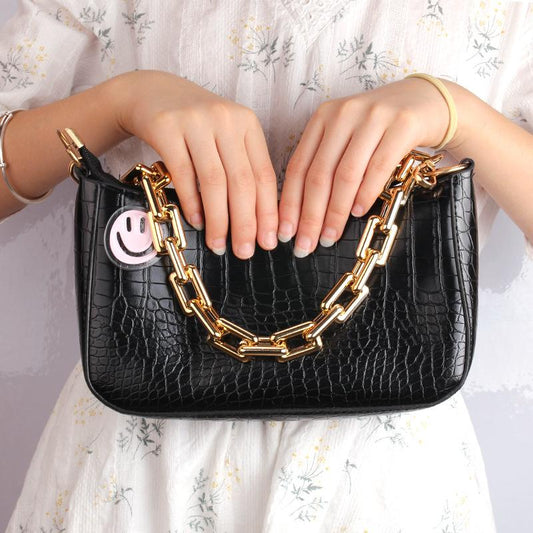 Fashion trend bag chain shoulder bag shoulder strap chain metal bag chain diagonal chain accessories