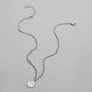 Personality Men's Fashion Punk Fashion Casual Street Stainless Steel Simple Eyes Coin Necklace Necklace