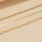 Jewelry Retro Hip Hop Flat Snake Bone Chain Necklace Female Simple Geometric Metal Buckle Clavicle Necklace