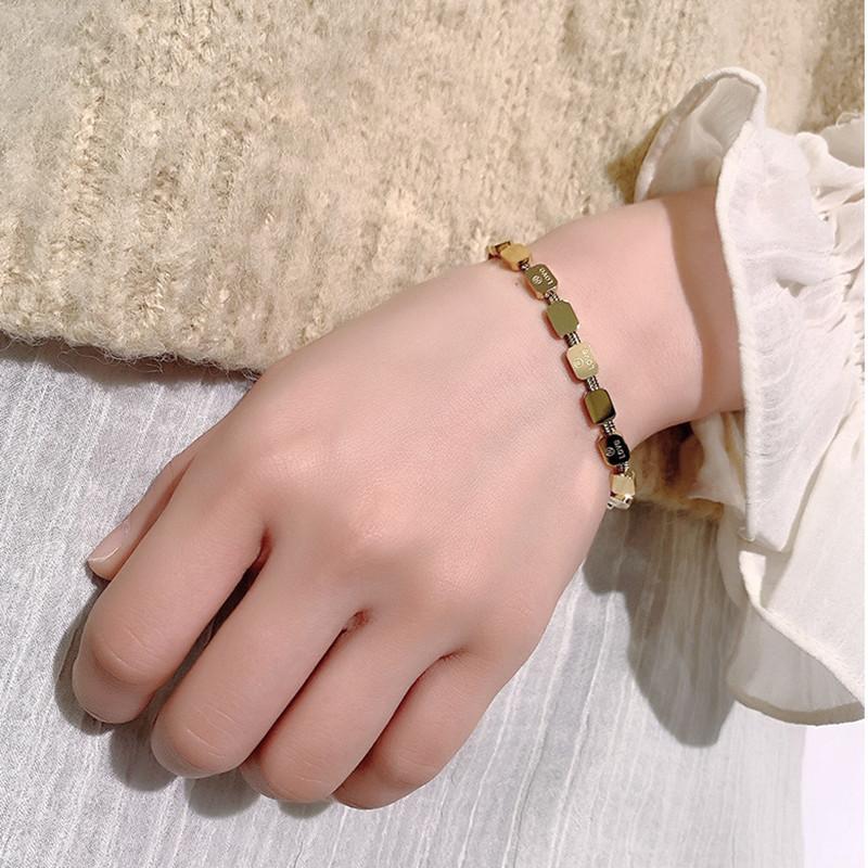 LOVE Alphabet Geometric Rubik's Cube Necklace Female Minority Temperament Titanium Steel Clavicle Chain Simple and Cold Couple Gift