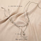 Fashionable and simple double-layer stacked stitching neutral cold stainless steel lock necklace