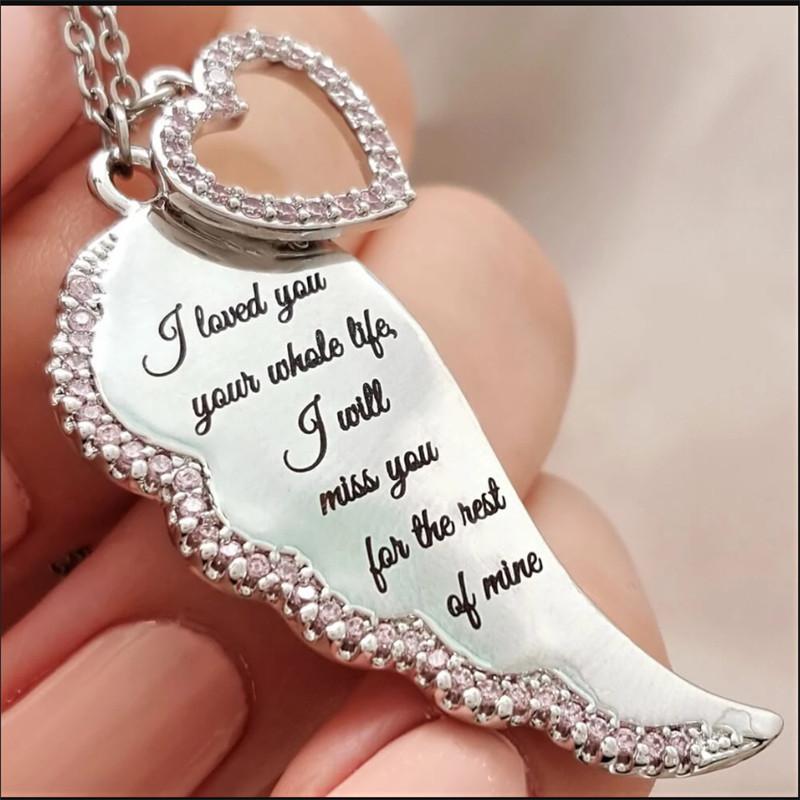 Angel Wings Wings Letter Heart Pendant Fashion Necklace