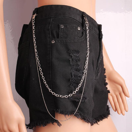 Jewelry Sexy Bikini Shorts Waist Chain Punk Versatile Personality Metal Double Pants Chain