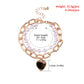 Jewelry Fashion Casual Pearl Small Hole Chain Bracelet Female Leopard Print Love Horse Hair Pendant Hand Decoration