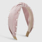 F486 fashion small fragrant nail beads pure color girl hair hoop age-reducing sweet geometric wide-brimmed knotted head hoop