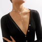 N198 Jewelry Claw Chain Full Diamond Trendy Luxury Necklace Y-shaped Retro Temperament Net Red Necklace Female