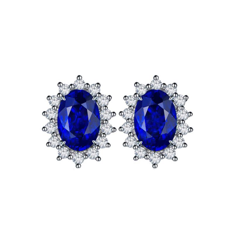 Explosive fashion niche design sense crystal earrings female gemstone earrings diamond earrings jewelry accessories