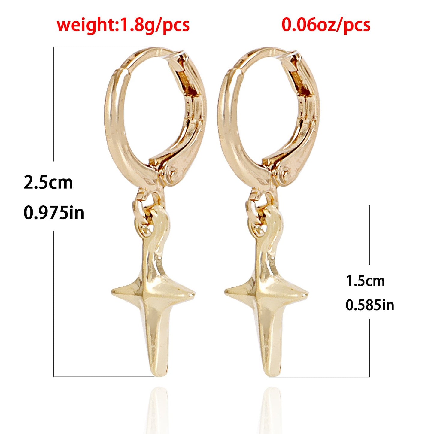 Jewelry ins hot girl multi-element bee geometric pendant earrings female earrings high-end ladies