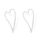 Personality Hollow Heart Earrings Simple Temperament Metal Peach Heart Stud Earrings