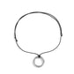 Jewelry punk cold metal ring pendant necklace simple personality wax line adjustment necklace
