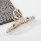 F436 Elegant Metal Plate Hair Shark Hairpin Frosty Resin Texture French Lazy Clipper Female