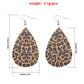 Jewelry Leopard Combination Leather Earrings Female Valentine's Day Fashion PU Earrings