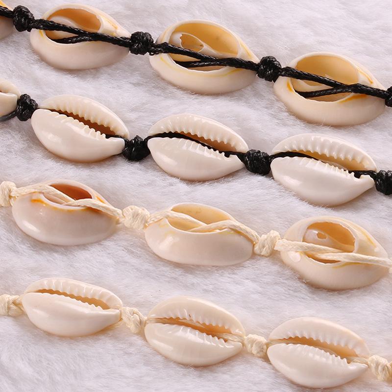 Jewelry beach natural white shell double layer fashion accessories women's trend pants chain