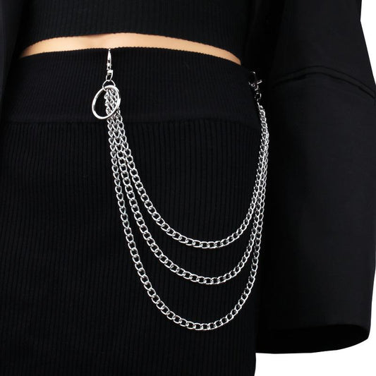 Pants chain ins double-layer metal hip-hop disco retro jeans hanging chain hip-hop men and women hipster accessories